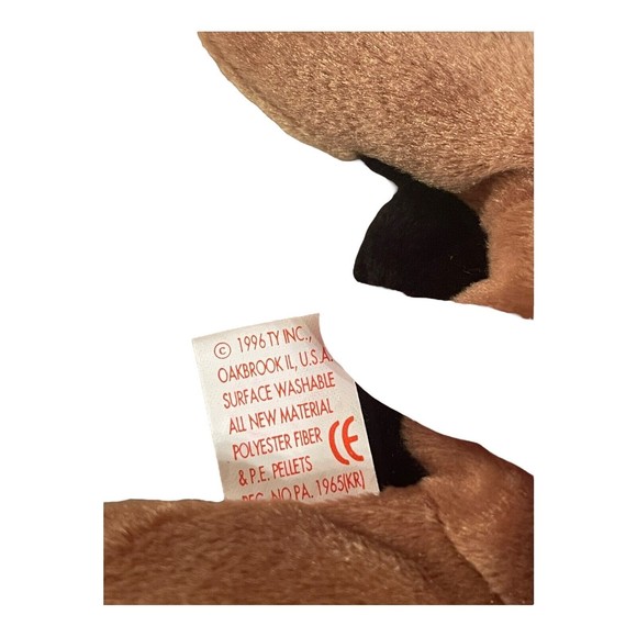 Ty Beanie Babies Doby Black Brown Dog 1996 *RARE, FACTORY ERRORS* Retired, Baby - Picture 7 of 9